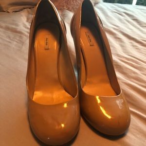 Miu Miu Tan Patent Leather Heels
